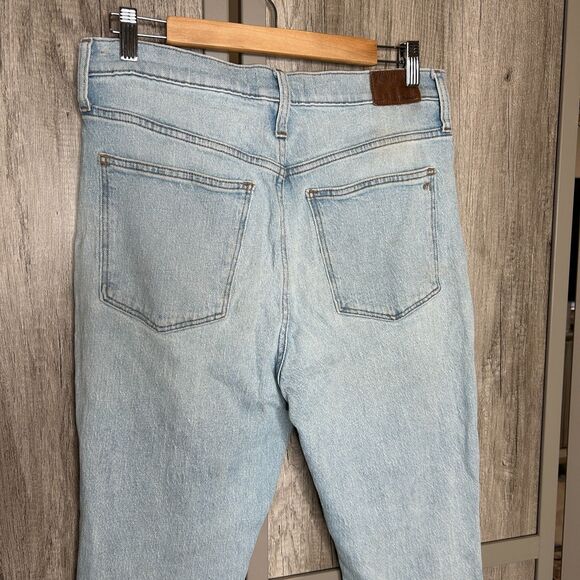 Madewell Boyfriend Jeans Size 29 The High Rise Slim Crop Distressed Knee - Picture 3 of 8